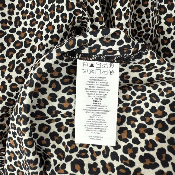 Michael Michael Kors Leopard Print Off the Shoulder Asymmetrical Hem Top Size 2X - Picture 7 of 7